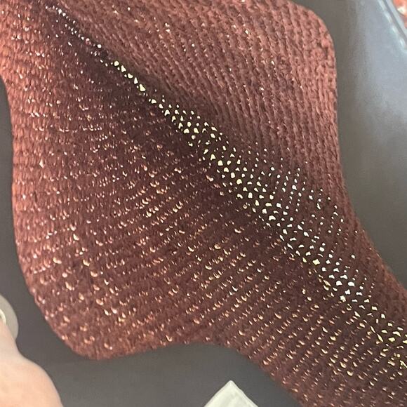 Helen Kaminski Rusty Brown Satchel Woven Raffia & Leather handles, OS - Picture 5 of 6